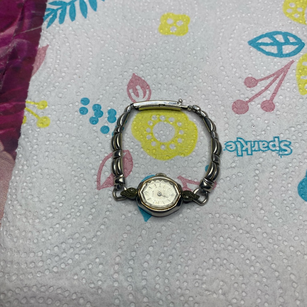 Elgin 10k White Gold Filled Watch